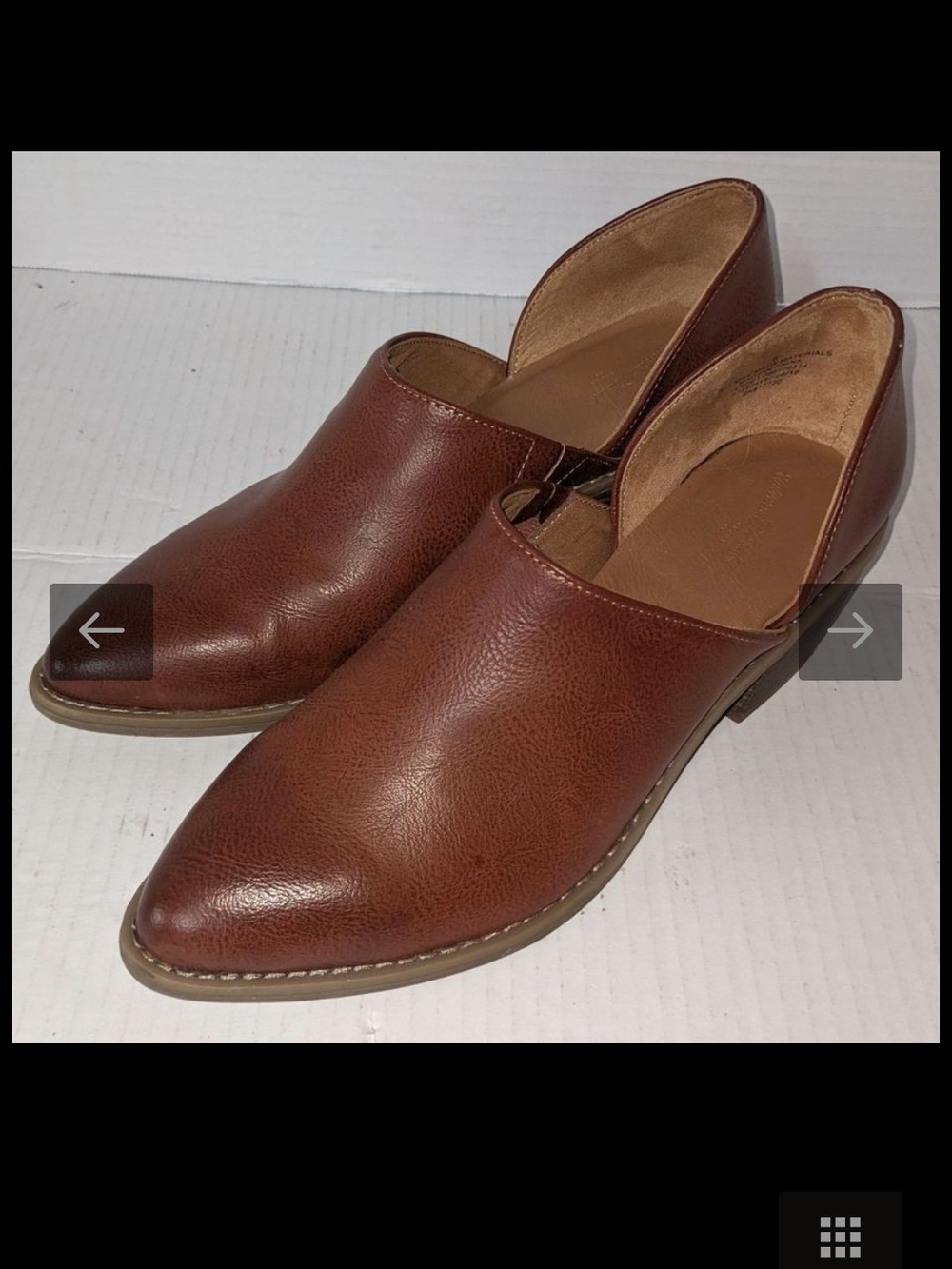 Brown Slip-On Pointed Toe Flats